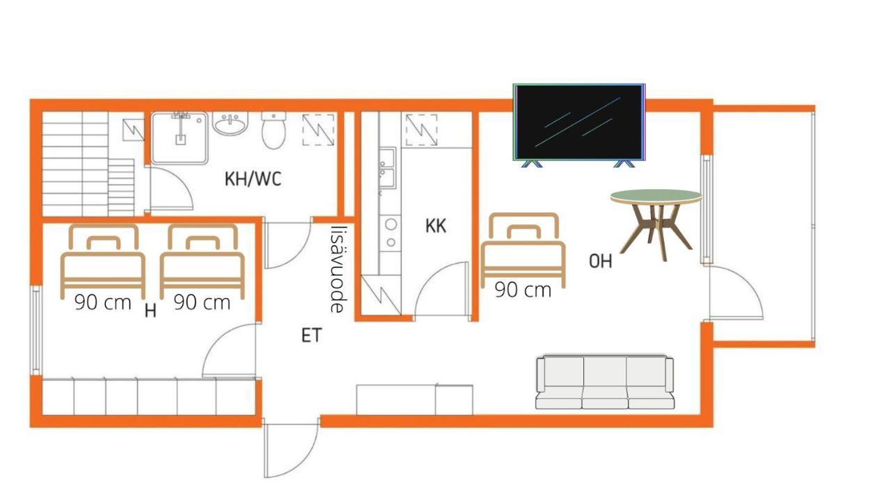 יואנסו Niinivaara Apartment Saunallinen Ja Ilmastoitu Majoitus מראה חיצוני תמונה